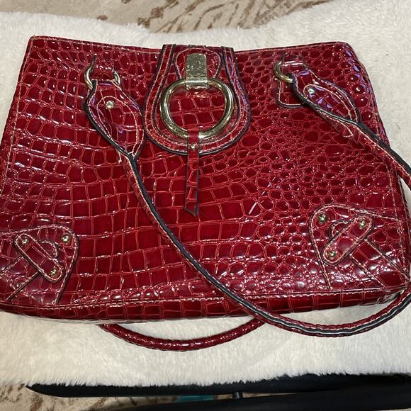 Vintage Red Crocodile Skin CATO Bag - Picture 1 of 7